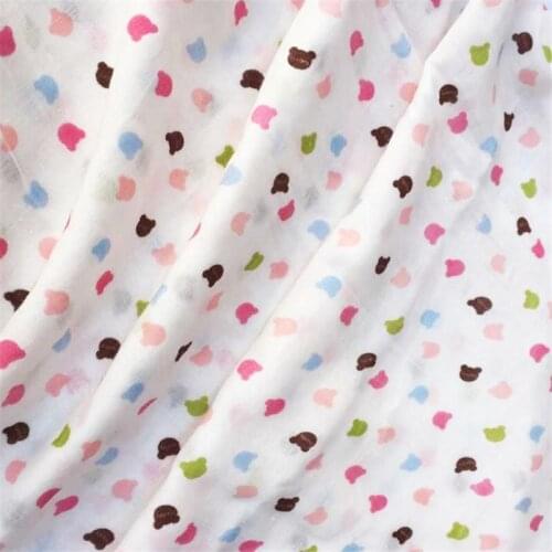 155*50cm Cartoon Design 100%Cotton Baby Clothing Double Cotton Cloth Handmade Cloth Bibs Bibs Cool Summer Soft Breathable Fabric