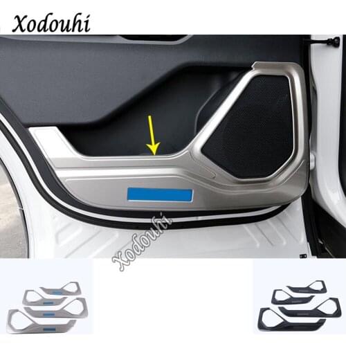 For Ford Explorer U625 2019 2020 2021 Car Stainless Steel Inner Inside Side Door Body Cover Anti Kick Frame Part Trim Panel 4pcs