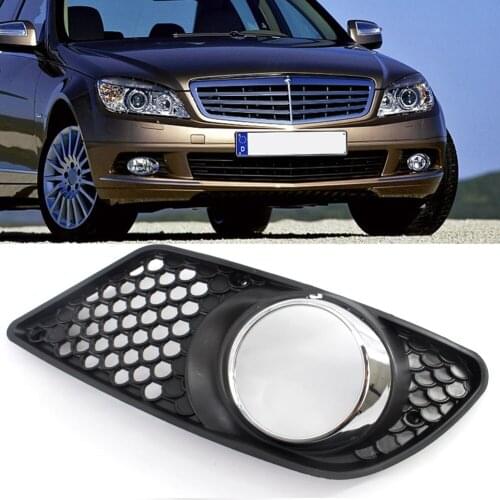 Bumper Fog Light Vent Grille Fit Front Bumper Fog Light Grille Grill for Mercedes Benz C-Class W204 2008-2010