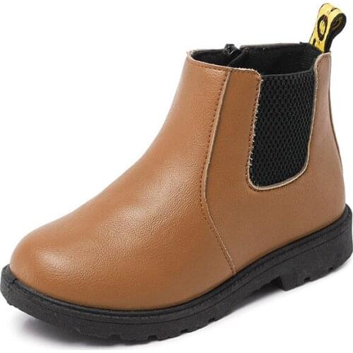 Boys Shoes Autumn Winter New PU Leather Martin Boots Platform Fashion Children Shoes Boys Ankle Boots Botas De Meninos