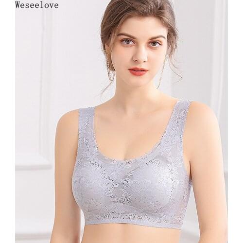 Weseelove Lace Push Up Bra Lenceria Sports Bra for Women Plus Size Lace Underwire Ladies Bra Fashion Sexy for Women X43-1
