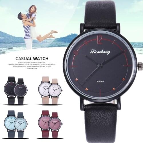 Love Watches Women Men Clock Fashion Casual Couple Watches Leather Strap Romantic Wristwatch Alloy Quartz Minimalist Watch