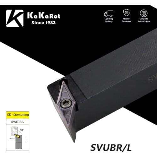 KaKarot External Turning Tool Holder SVUBR1616H16 SVUBR2020K16 SVUBR2525M16 VBMT11/16 Carbide Inserts Lathe Cutting Machine Tool