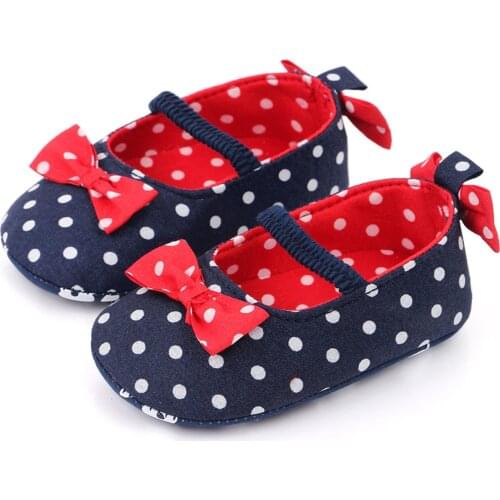 TELOTUNY baby shoes 2021 Autumn Toddler Baby Bowknot Polka Dot Cute Soft Sole Anti-Slip Baby Walking Shoes Prewalker 0-1Years