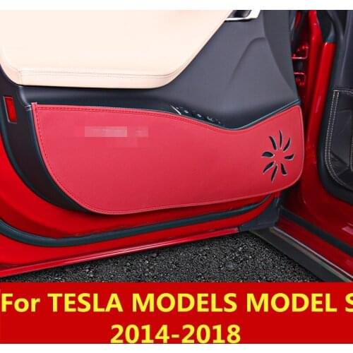 For TESLA MODELS MODEL S 2014-2018 Protector Side Edge Protected Anti-kick Door Mats Cover case Interior decoration Accessories