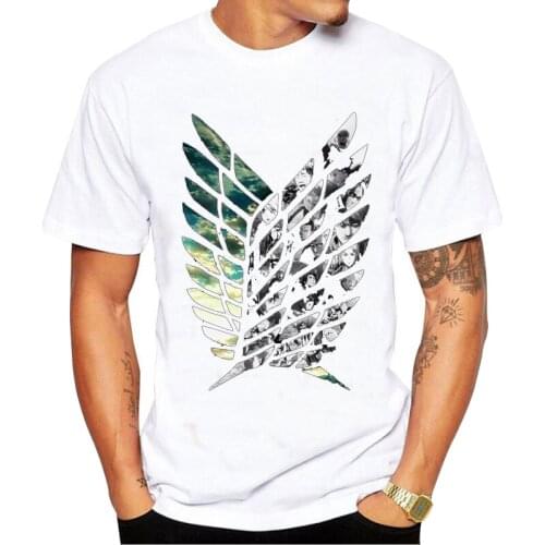 Ready stock Attack On Titan Printing Short Sleeve T-shirt Summer Harajuku T Shirt For Men Tshirt