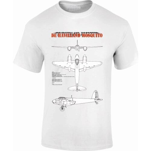 Men Designer Clothes O-Neck Style Hip-Hop Tops T-Shirts FPBP303 De Havilland Mosquito Blue Prints Combat Aircraft WW11 Planes