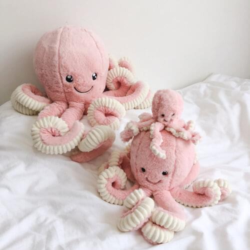 1pc 18-80cm Cute Octopus Plush Toy Stuffed Simulation Octopus Aniamls Cudding Doll Plushie Sea Animal Toy For Children Xmas Gift