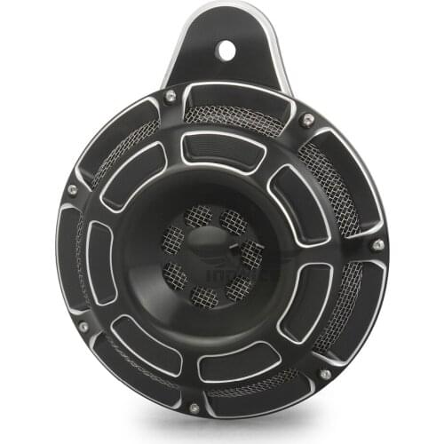 MOTORCYCLE Black beveled CNC Horn Cover For harley FLT Touring big twin For harley horn cover kit 1991-2020