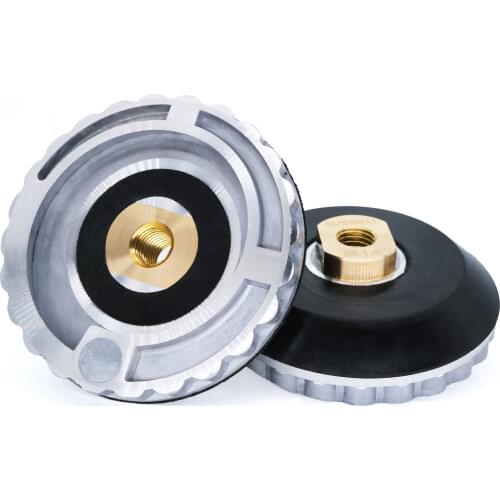 4 Inch Snail Lock Backer Pad Aluminum Rubber Backer 100mm Diamond Edge Polishing Pad Adapter M14 Or 5/8-11 Back-Up Holder