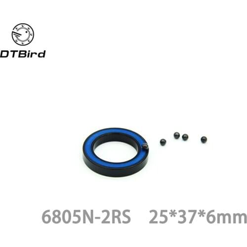 Free Shipping 6805N bearing steel hybrid ceramic ball bearing 6805n rs 25*37*6mm bicycle hubs 6805N-2RS 6805n 2rs mr25376 2rs