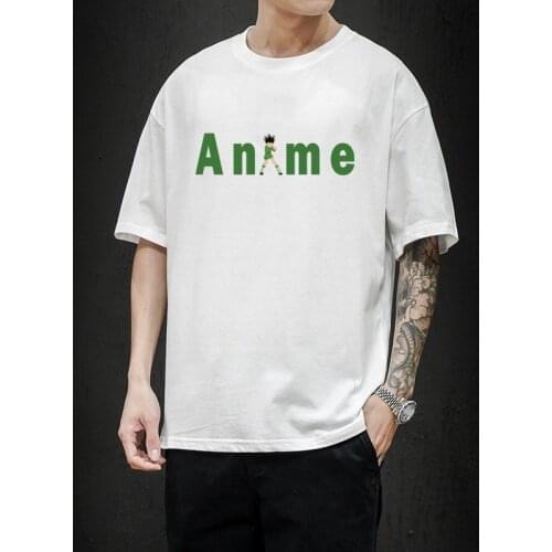 Hot Anime Hunter X Hunter Graphic Tshirt Women Men Summer Casual Tops Streetwear Cartoon Gon Freecss Tee Loose Casual Camisetas