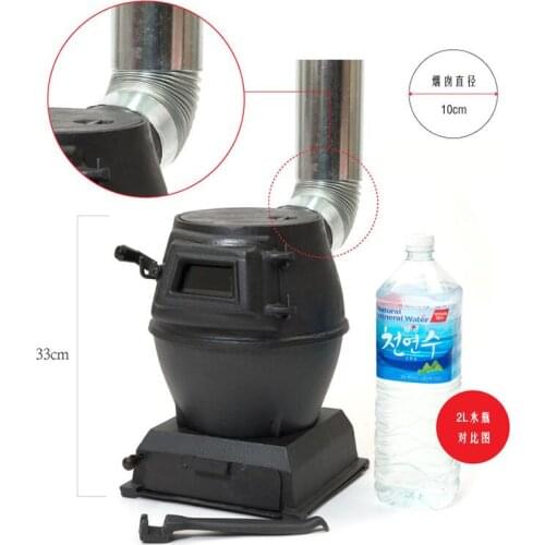 Portable Camping Arctic Space Heater Cast Iron Stove Military Hunter Tent Coal Wood Stove Fire Outdoor Warming Outdoor Cooking