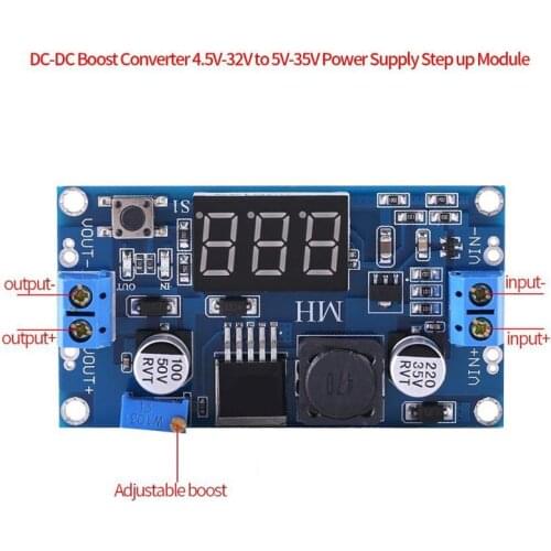 LM2596 DC-DC Adjustable Step-down Module With Digital Display Voltmeter Display Converter DC 4.0~40 To 1.3-37V LED