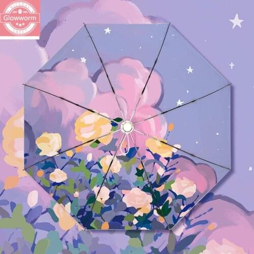 Silver plastic umbrella flower umbrella wholesale custom automatic titanium silver sun protection and UV protection new umbrella