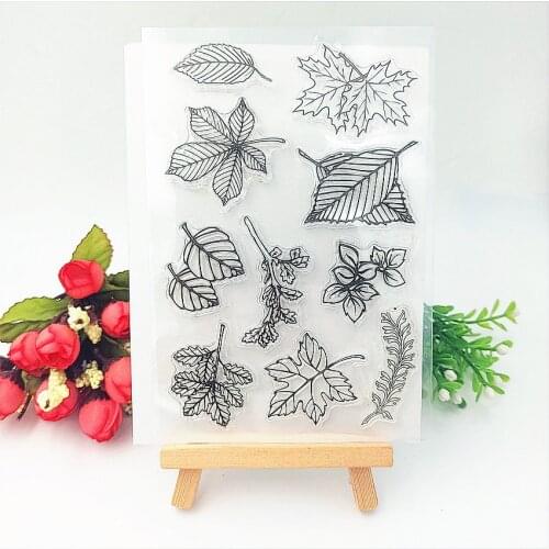 11*16cm Beautiful leaves Transparent Clear Stamps / Silicone Seals Roller Stamp for DIY scrapbooking photo album/Card Making