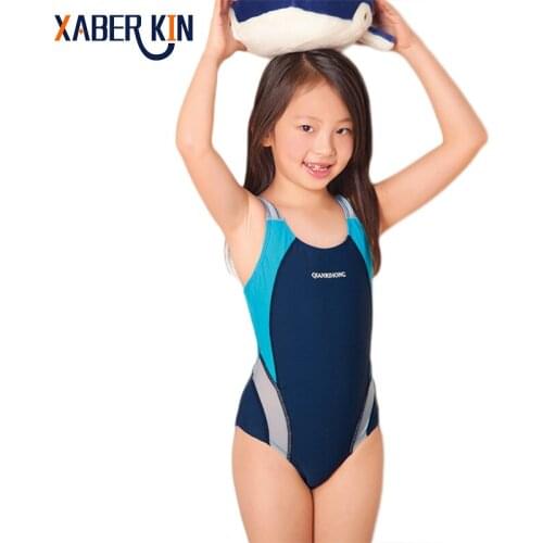 One Piece Girls Swimwear 4~12Y Girls Sports Swimsuit Children Professinal Training Swimwear Hot sale Kids Beach wear-SW276