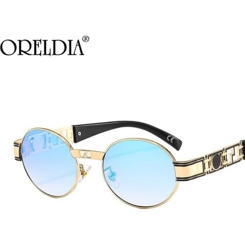 Punk Oval Sunglasses 2021 Fashion Women Colorful Sun Glasses Shades Eyeglasses Men Brand Designer Metal Frames Eyewear UV400