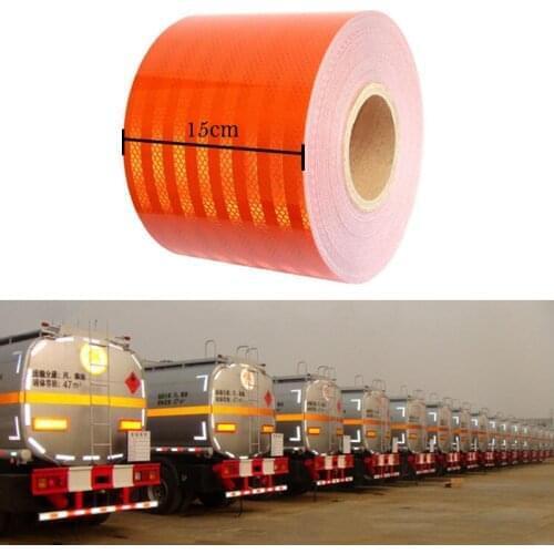 15cm width High quality reflective orange belt Auto super grade reflective sticker orange reflective warning tape