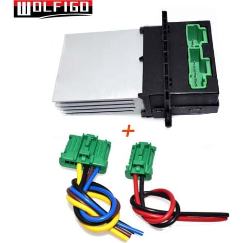 WOLFIGO New Heater Blower Resistor With Or Without Connector/Wire for Citroen Peugeot 107 207 607 Renault 7701048390,7701207718