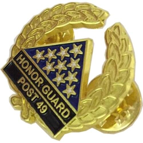 Factory Gold Metal Honor Guard Lapel Pin hot sales cheap price custom metal badges pin