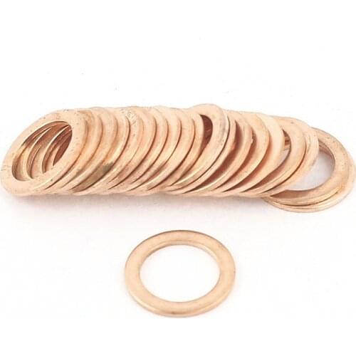 20 pcs 10mm x 14mm x 1mm copper washer seal spacer seal