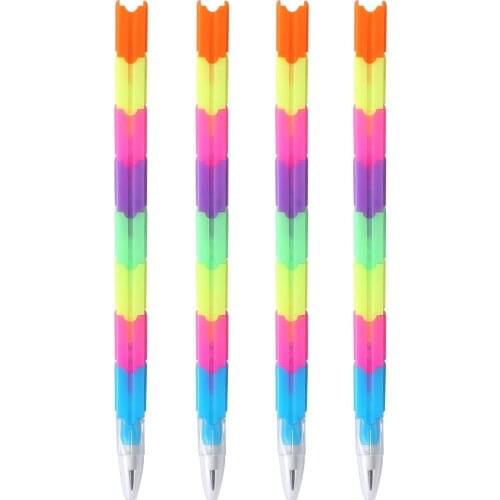 20 pcs Creative 8 Section Can Be Spliced Candied Fruit Pencil Students Creative Pencil Stationery Wholesale