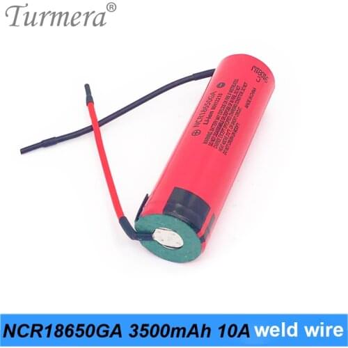 2019 Original 18650 Battery 3500mah NCR18650GA 10a 3.6V Battery for power bank and electric bike battery + weld wire