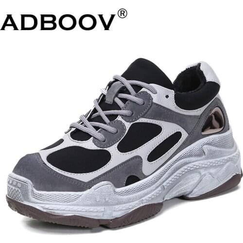 ADBOOV Panda Sneakers Women Short Plush Lining Warm Winter Shoes Thick Sole Dad Shoes Chunky Sneakers Sapatilha Feminina