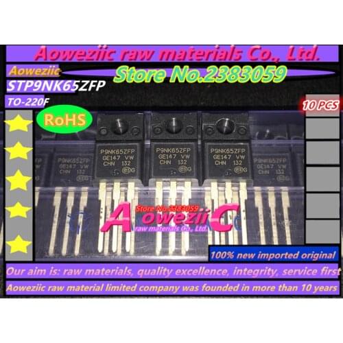 Aoweziic 100% new imported original STP9NK65ZFP P9NK65ZFP FET TO-220F 9A 650V