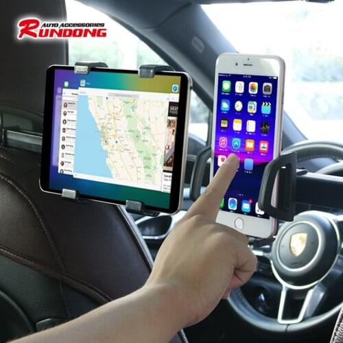 Car Tablet PC rear pillow double bracket for ipad flat rear seat bracket mobile phone rack R-5012