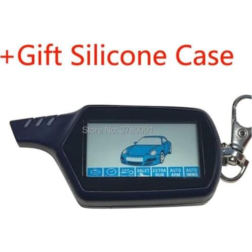 B9 LCD Remote Control + Gift Silicone Case For Car Alarm Engine Start Key Starline B9 Twage Keychain Russian KGB FX-7 FX7 FX 7