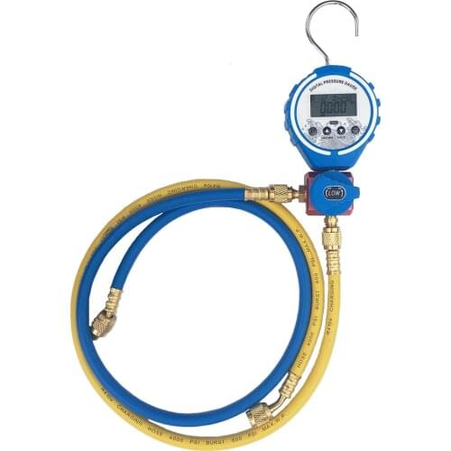 Pressure Gauge Digital for HVAC Refrigerant Water Switch Controller Back Mount Blue Air Compressor Pneumatic Hydraulic