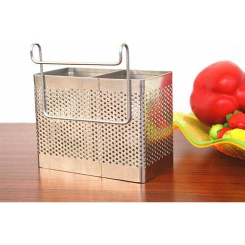 Stainless Steel Chopsticks Holder Cutlery Drying Basket Tableware Drainer Utensil Storage Basket Chopsticks Drain Rack