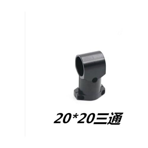 CNC Parts 20 to 20mm Aluminum Alloy T-shape Landing Gear Carbon Tube Fixed Connector Fiber Tripod for Plant UAV Drone