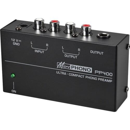 FFYY-Ultra-Compact Phono Preamp Preamplifier With Rca 1/4Inch Trs Interfaces Preamplificador Phono Preamp(Eu Plug)