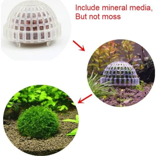 Hot Sale Fish Tank Moss Ball With Filter Media Water Plant Moss Carrier House Used for Aquarium DIY Plant Decoration 5x3.6cm