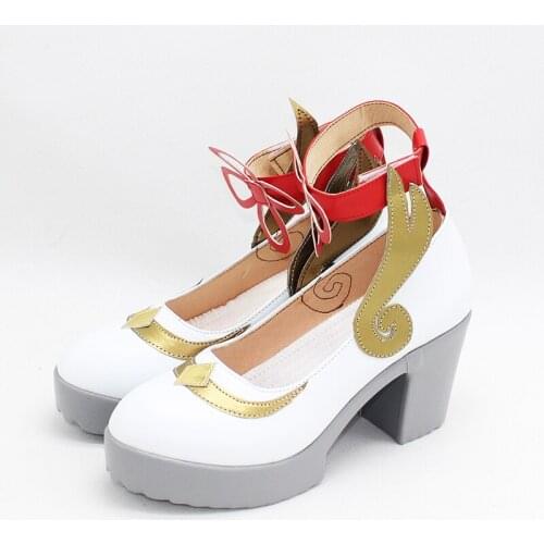 Game Genshin Impact Cosplay Ganyu Shoes men women Role Play Wig Adult Halloween Carnival Party Gradual Blue Long Wigs Shoe