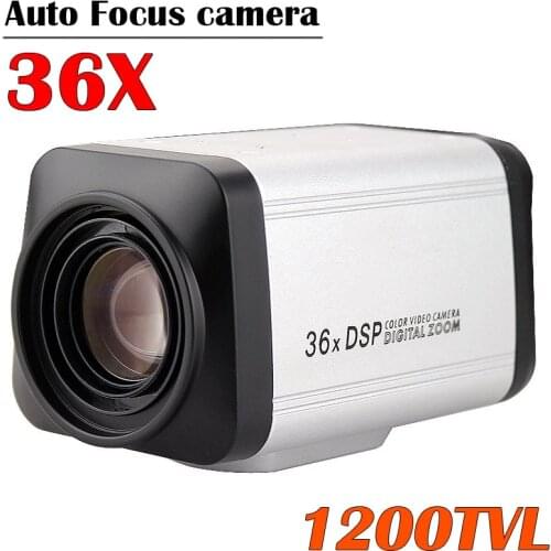 HD 36X Box Optical Zoom camera 1200TVL Analog Auto Focus camera Color Video CCTV Security Box Camera