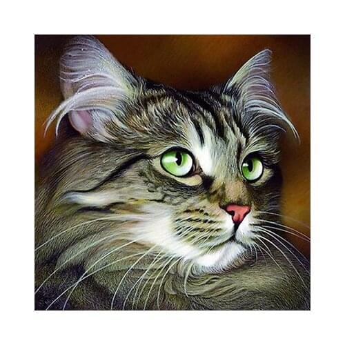 Full Square/Round Drill 5D DIY Diamond Painting "Animal Cat" 3D Rhinestone Embroidery Cross Stitch 5D Decor Gift