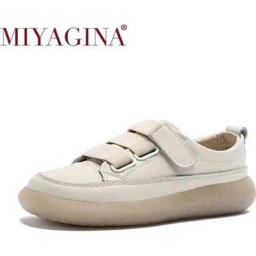 Genuine Leather Womens Casual Vulcanize Designer Cowhide Sport Walking Running Shoes Spring Summer White Lady Flats Sneakers