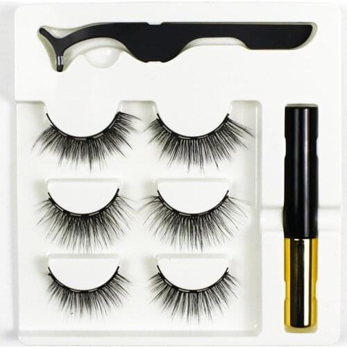 Grafting World Magnetic Eyeliner and Eyelash skit with Tweezer and Applicator Water Proof and Wind Proof