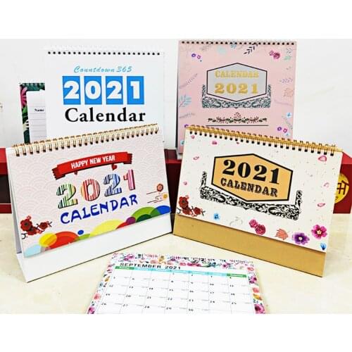 Multifunctional Desk Calendar for Jan. To Dec. 2021 New Year Work Note Plan Table Daily Schedule Household Ornament
