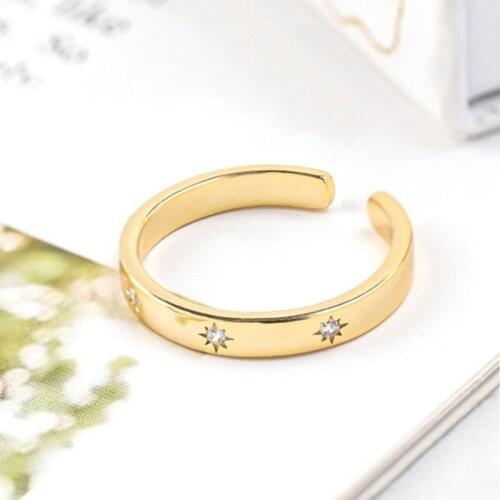 Fashion Simple Opening Sun Ring Minimalist Gold Color Sun Adjustable Ring For Men Women Couple Engagement Jewelry