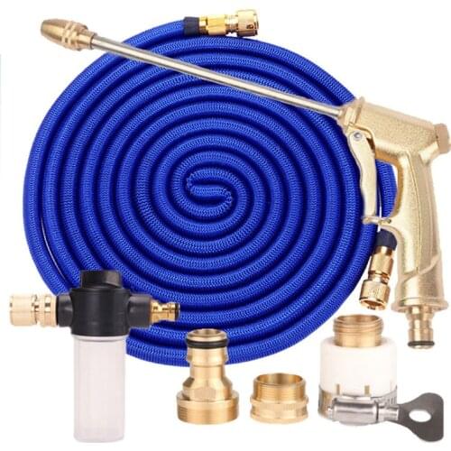 Spot Household High Pressure Powerful Car Wash Water Gun Suit Automatic Retractable Hose Set Nozzle Garden Watering Irrigation