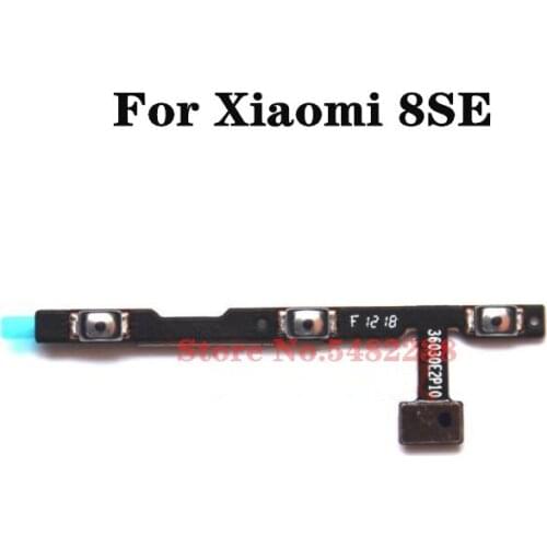 Original Power ON OFF Volume Side Buttons Flex cable For Xiaomi 8SE Mi8se Power Switch Audio +-Control Key connector