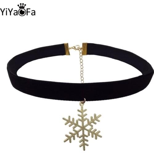 YiYaoFa Handmade Choker Necklace & Snow Pendant Vintage Women Accessories Gothic Jewelry False Collar Statement Necklaces DD-23