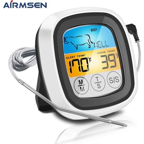 AIRMSEN Food Thermometer Kitchen Thermometer Digital Thermometer Meat Thermometer BBQ Waterproof Cooking Tools Dual Probe Design