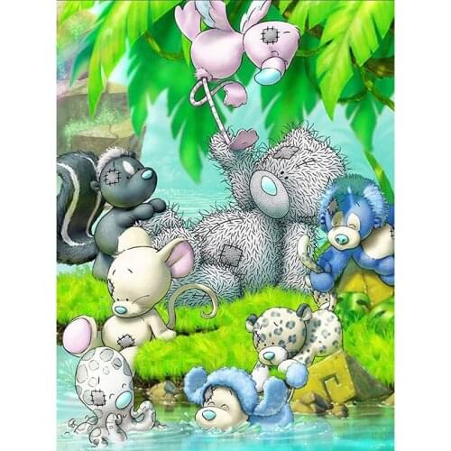 Full Square/Round Drill 5D DIY Diamond Painting "Cartoon Cute Bear" 3D Embroidery Cross Stitch Mosaic Rhinestone Home Decor Gift