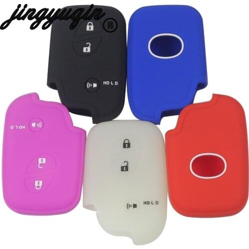 Jingyuqin 3 Buttons Silicone Car Key Shell Case FOB For Lexus CT200h ES 300h IS250 GX400 RX270 RX450h RX350 LX570 Key Case